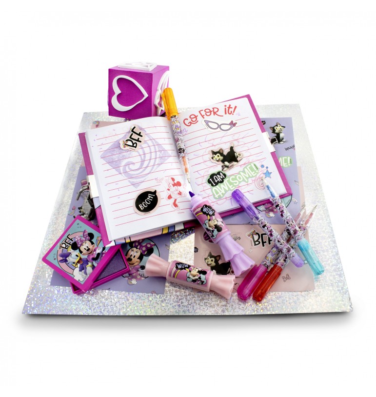 Diario secreto de Minnie Mouse Disney con candado para niñas libreta para dibujar