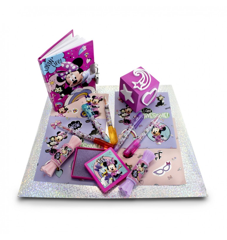 Diario secreto de Minnie Mouse Disney con candado para niñas libreta para dibujar