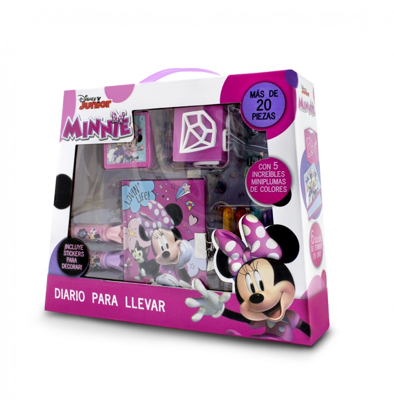 Diario secreto de Minnie Mouse Disney con candado para niñas libreta para dibujar
