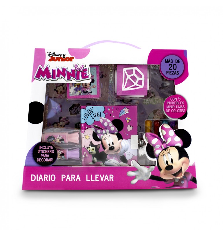Diario secreto de Minnie Mouse Disney con candado para niñas libreta para dibujar