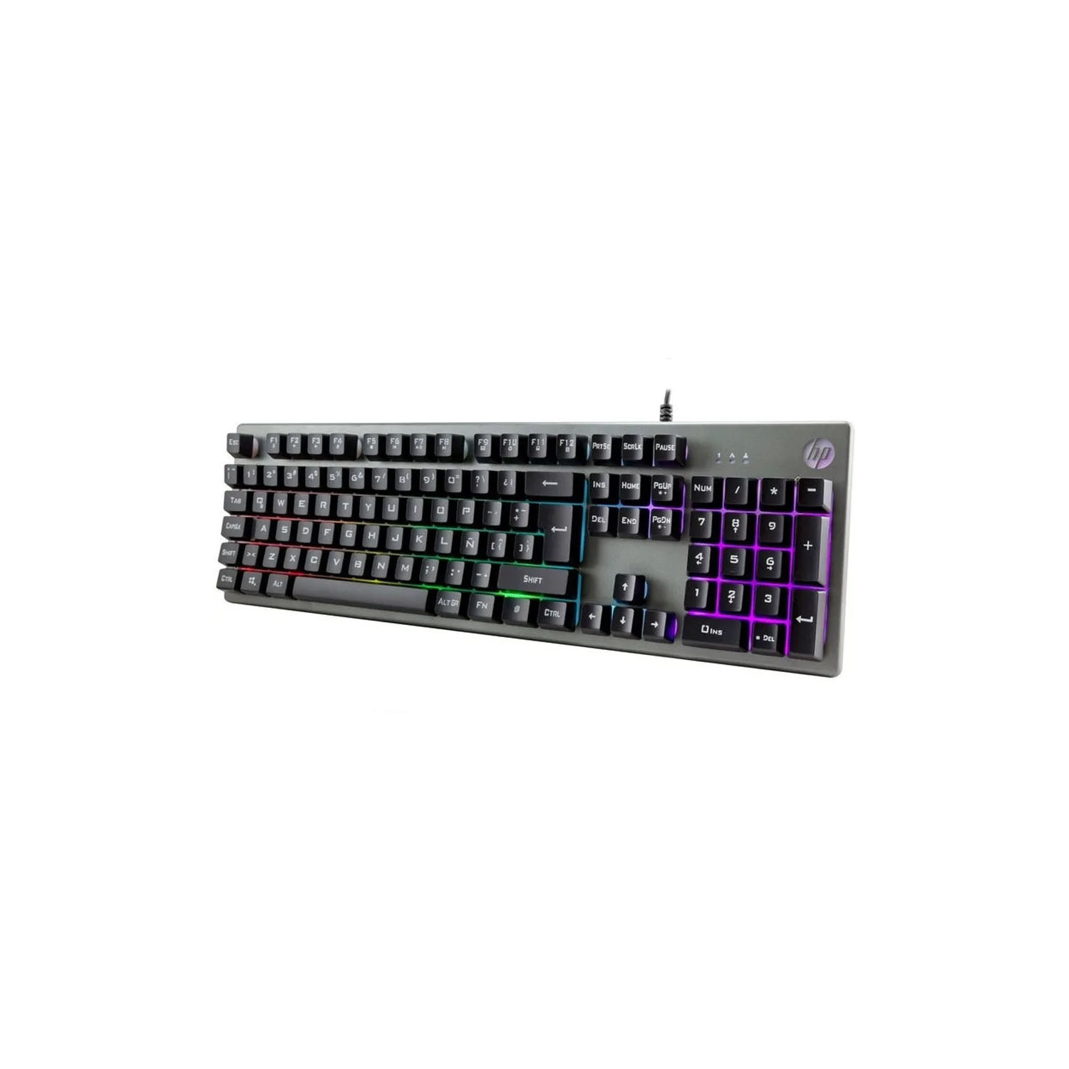 Kit Teclado Y Mouse Hp Usb Led Para Gamer Español Km300f