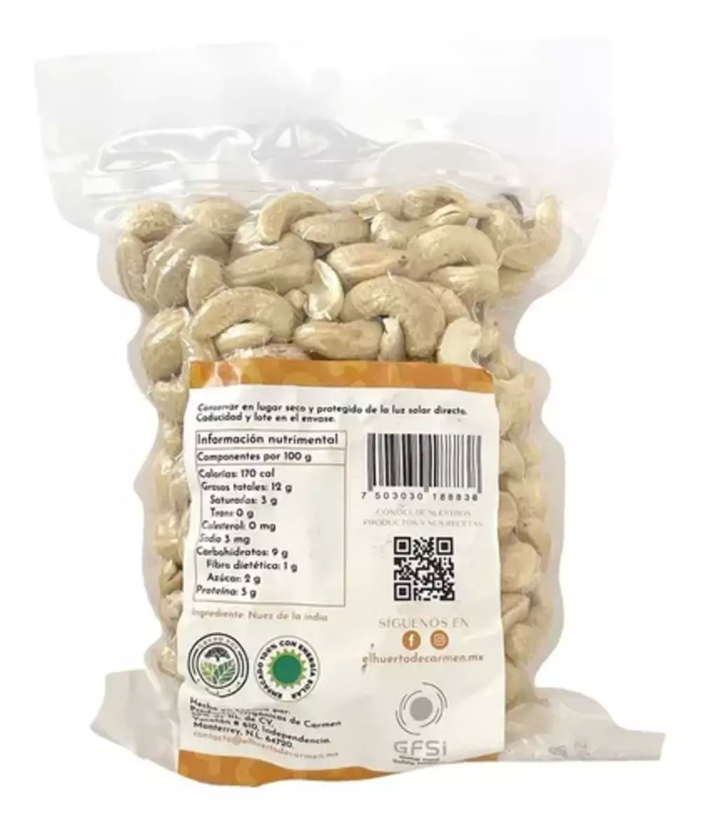 Nuez De La India (semilla De Marañon) 500g Huerto De Carmen