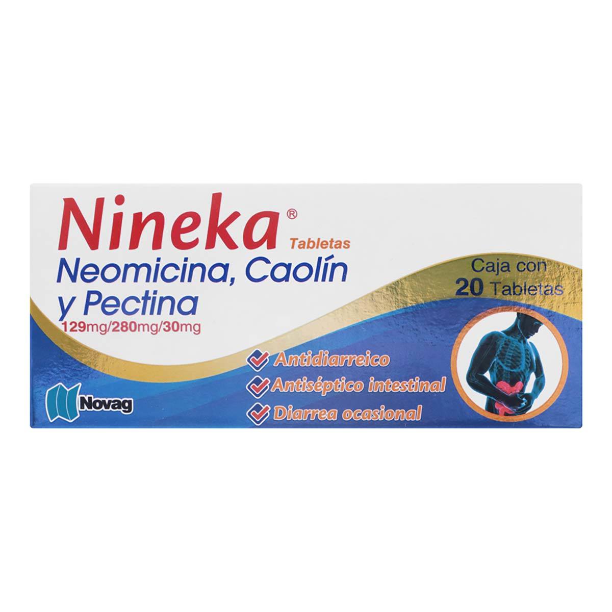 Nineka Tabletas Neomicina, Caolin,pectina