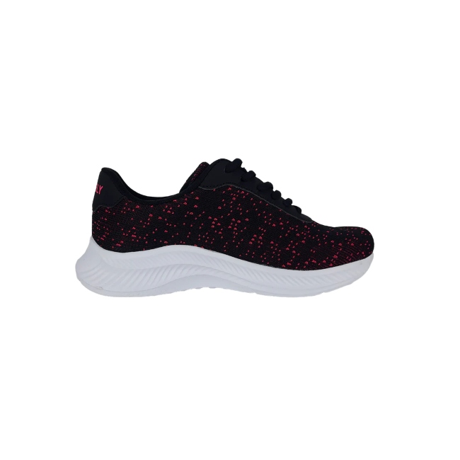TENIS DEPORTIVO CHARLY NEGRO-ROSA/MUJER 1059081 003 100% ORIGINAL