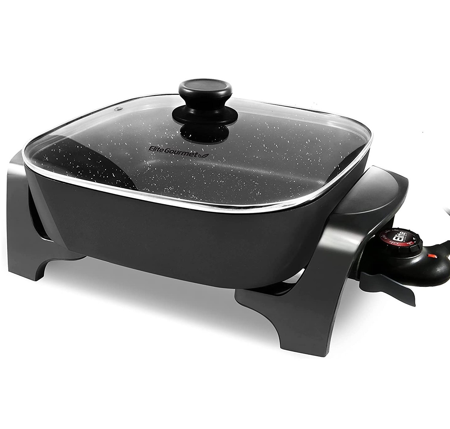 Sartén Eléctrica Con Tapa De Vidrio Elite 10lt Antiadherente.