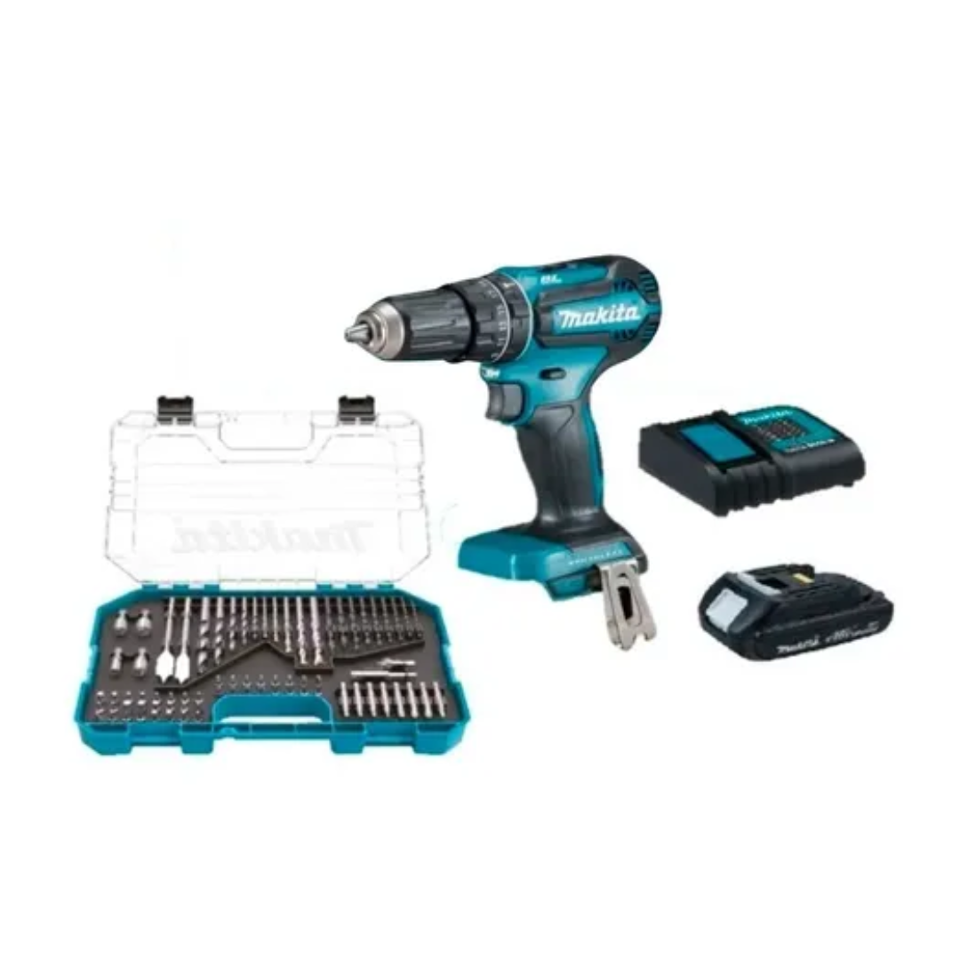 Kit Taladro Percutor Inalámb+75 Accesorios Makita Dhp485syx6