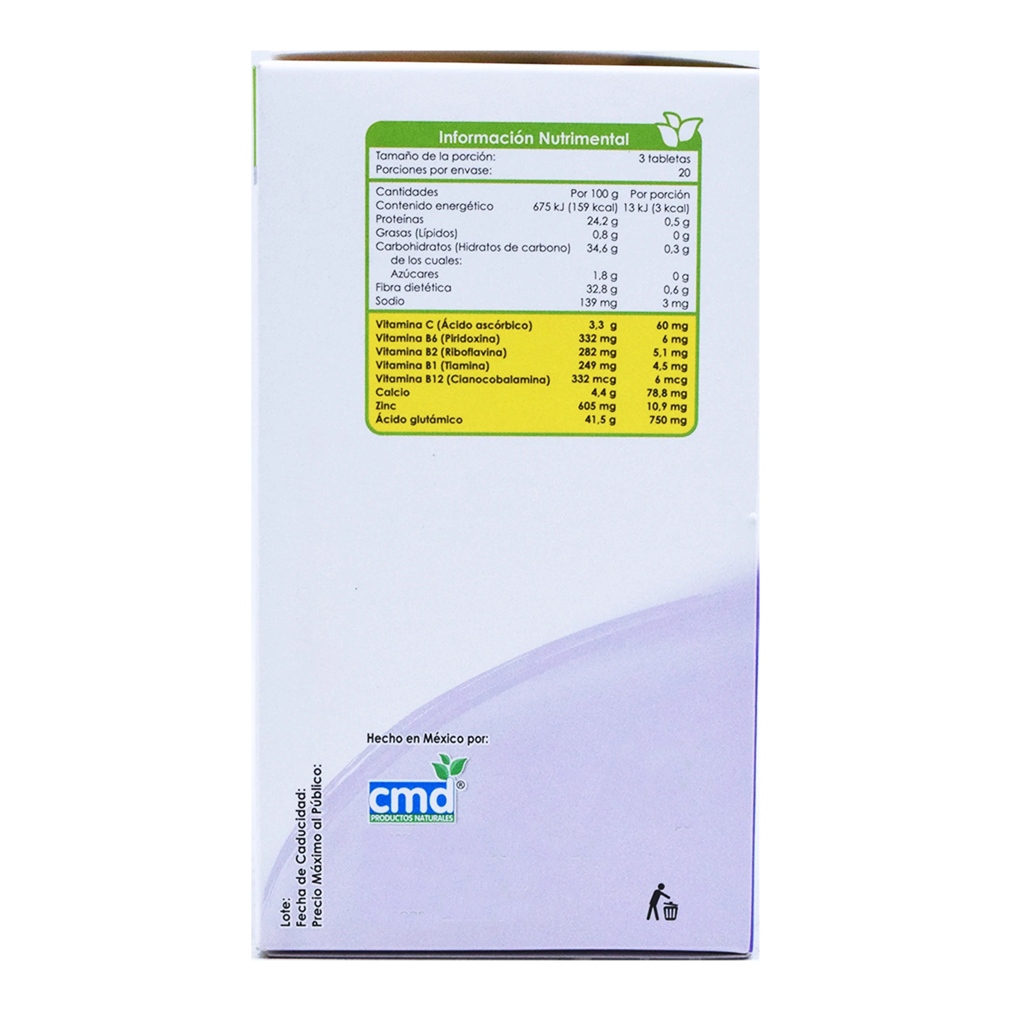 Glutamax Grageas, 60 Grageas, 0.62 g c/u, Acido Glutamico, Complejo B y Vitamina C