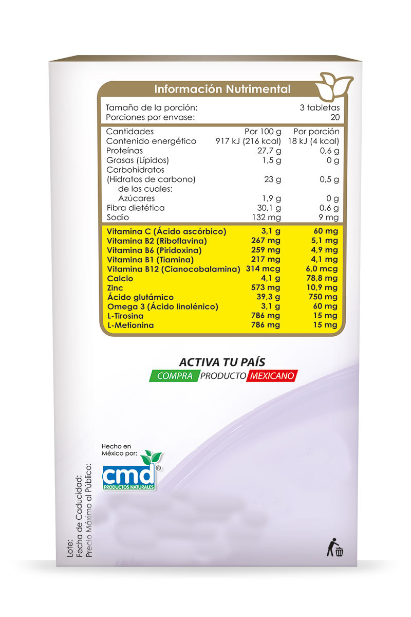 Glutamax Gold, 60 Tabletas, Adulto Mayor, 0.66 g c/u, Omega 3