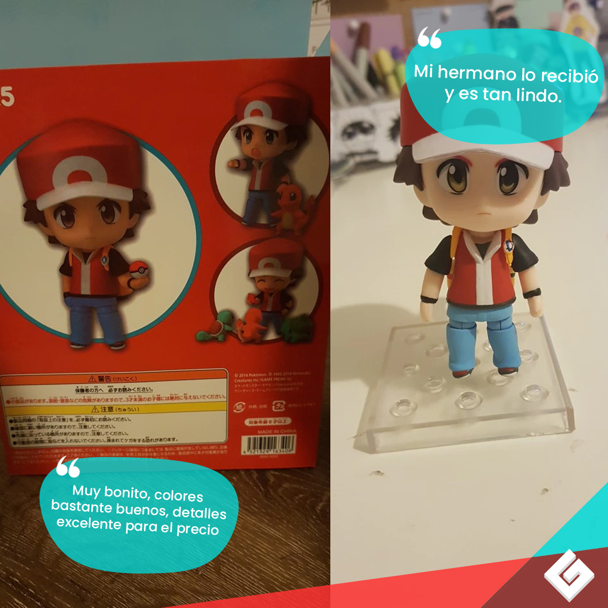 Figura Pokemon Coleccionable Red Charmander Squirtle Bulbasaur Acción