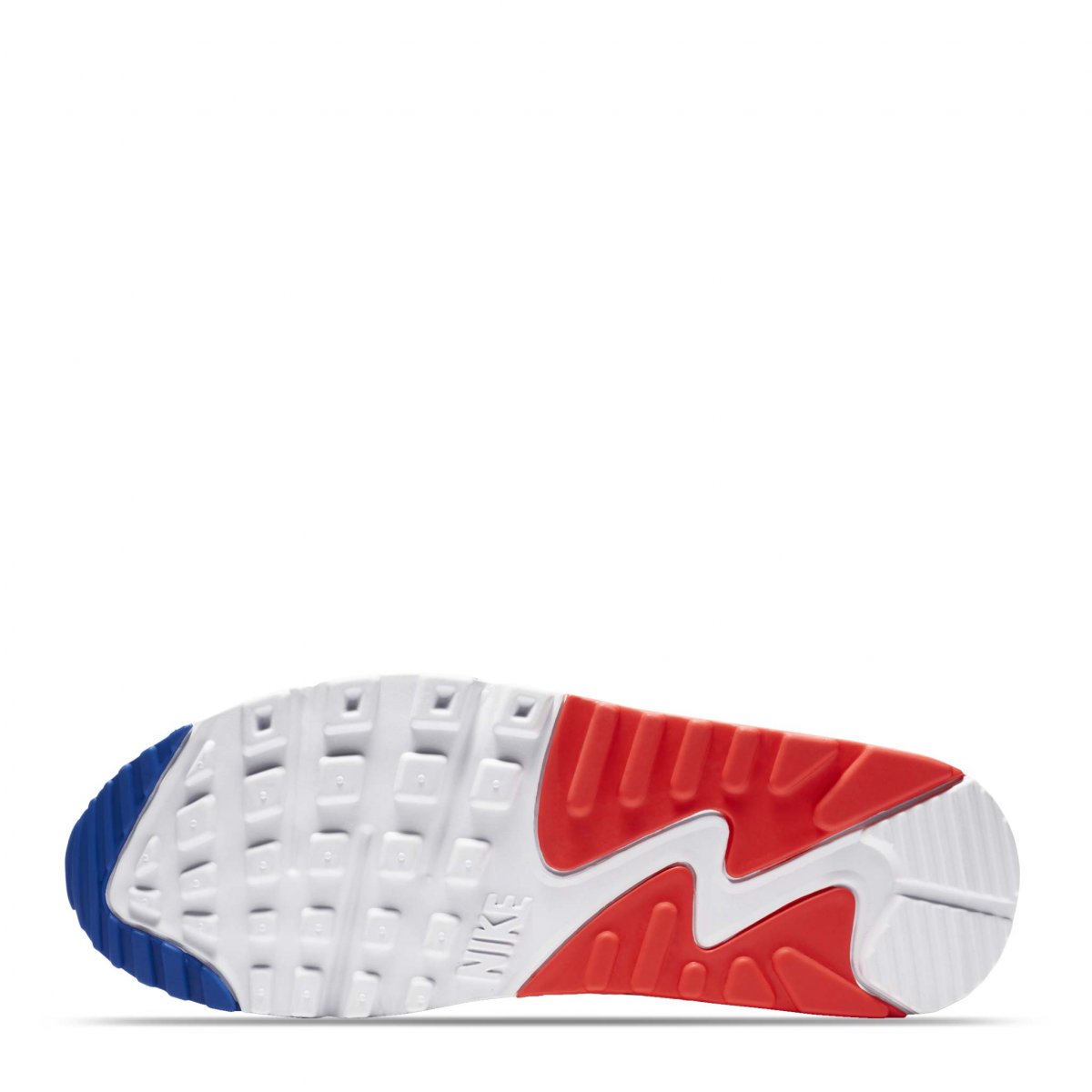TENIS NIKE AIR MAX 90 BLANCO CON NARANJA Y AZUL (CT1039-100)