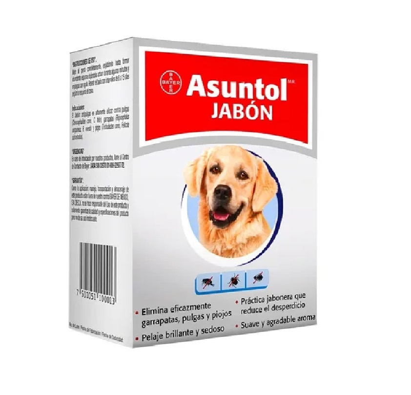 Asuntol Jabon Bayer 100gr Pulgas Garrapatas Piojos