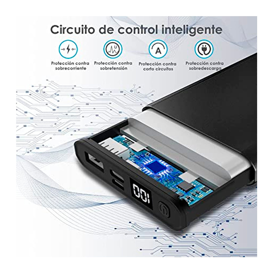 Batería Portátil 10000mAh Ultra Slim 1Hora