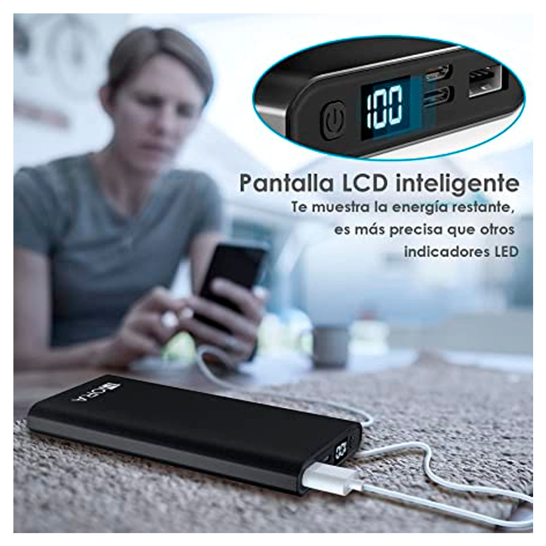Batería Portátil 10000mAh Ultra Slim 1Hora