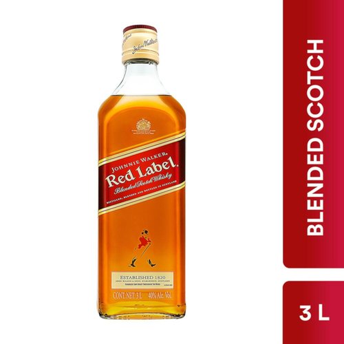 Pack de 12 Whisky Johnnie Walker Blend Red Label 3 L 
