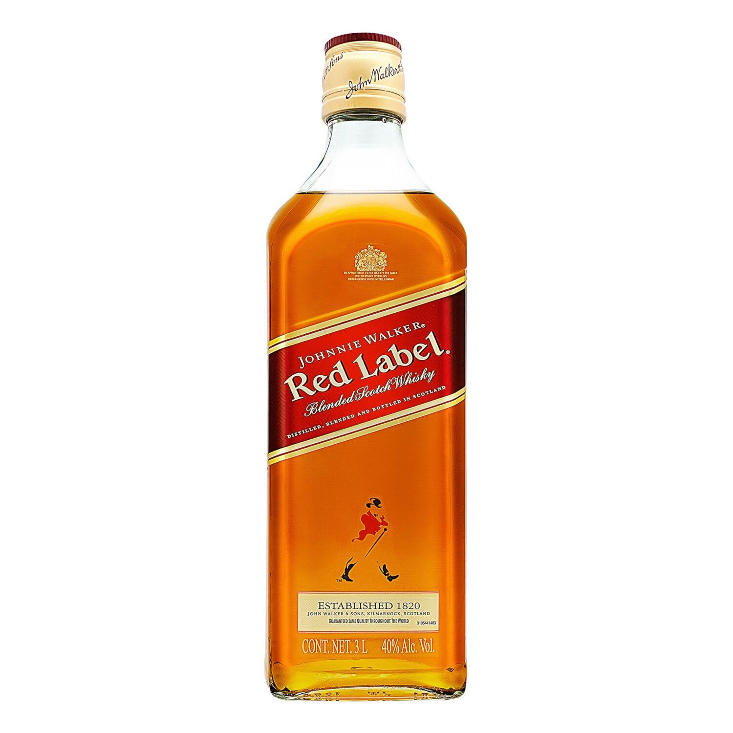 Pack de 12 Whisky Johnnie Walker Blend Red Label 3 L 