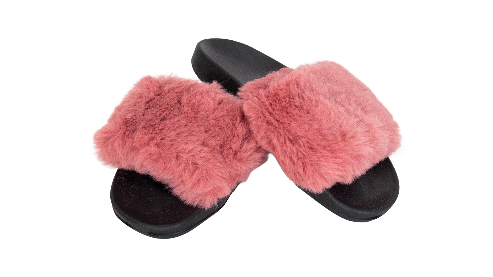 Pantuflas de peluche, cómodas y resistentes para dama