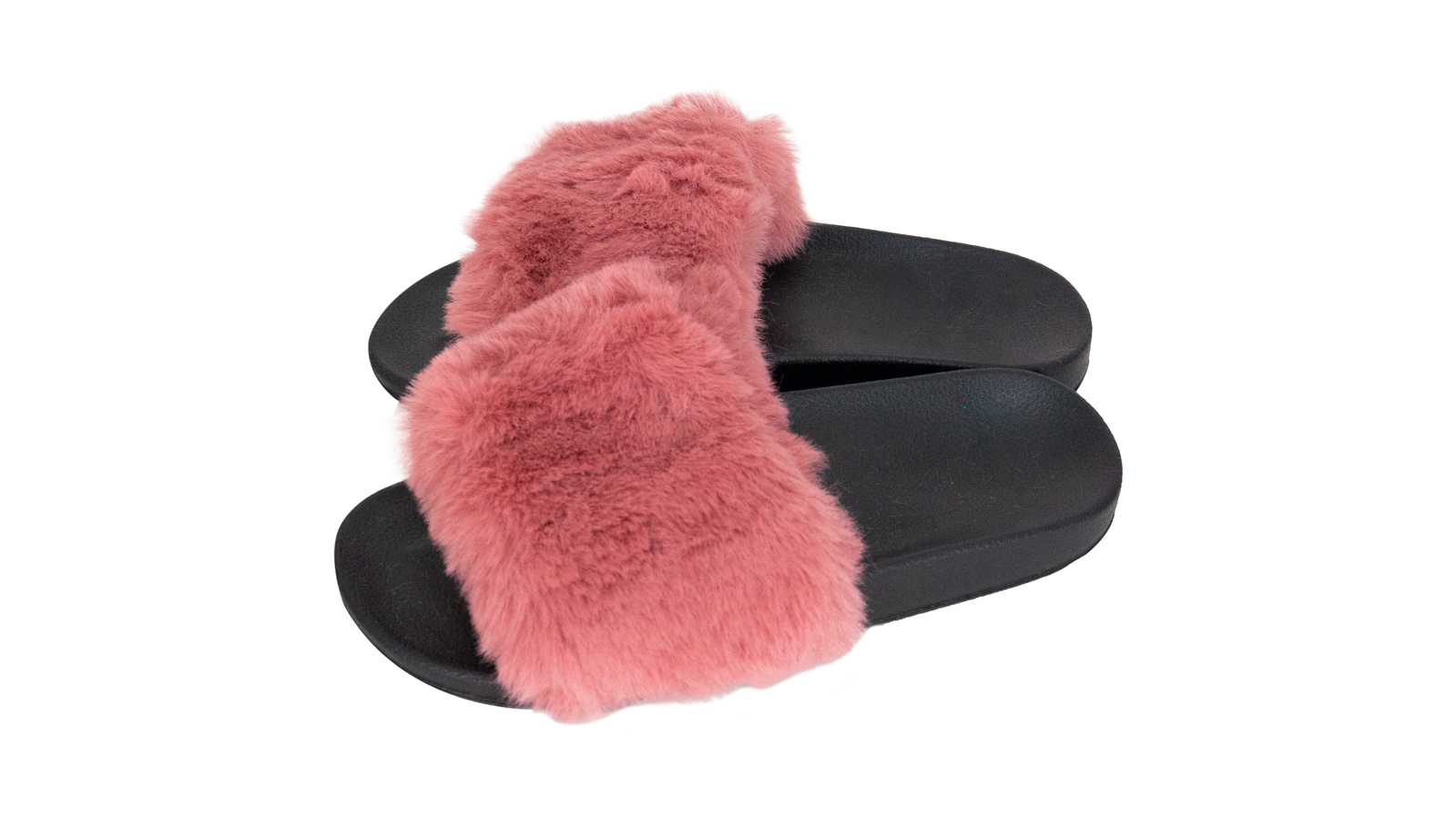 Pantuflas de peluche, cómodas y resistentes para dama