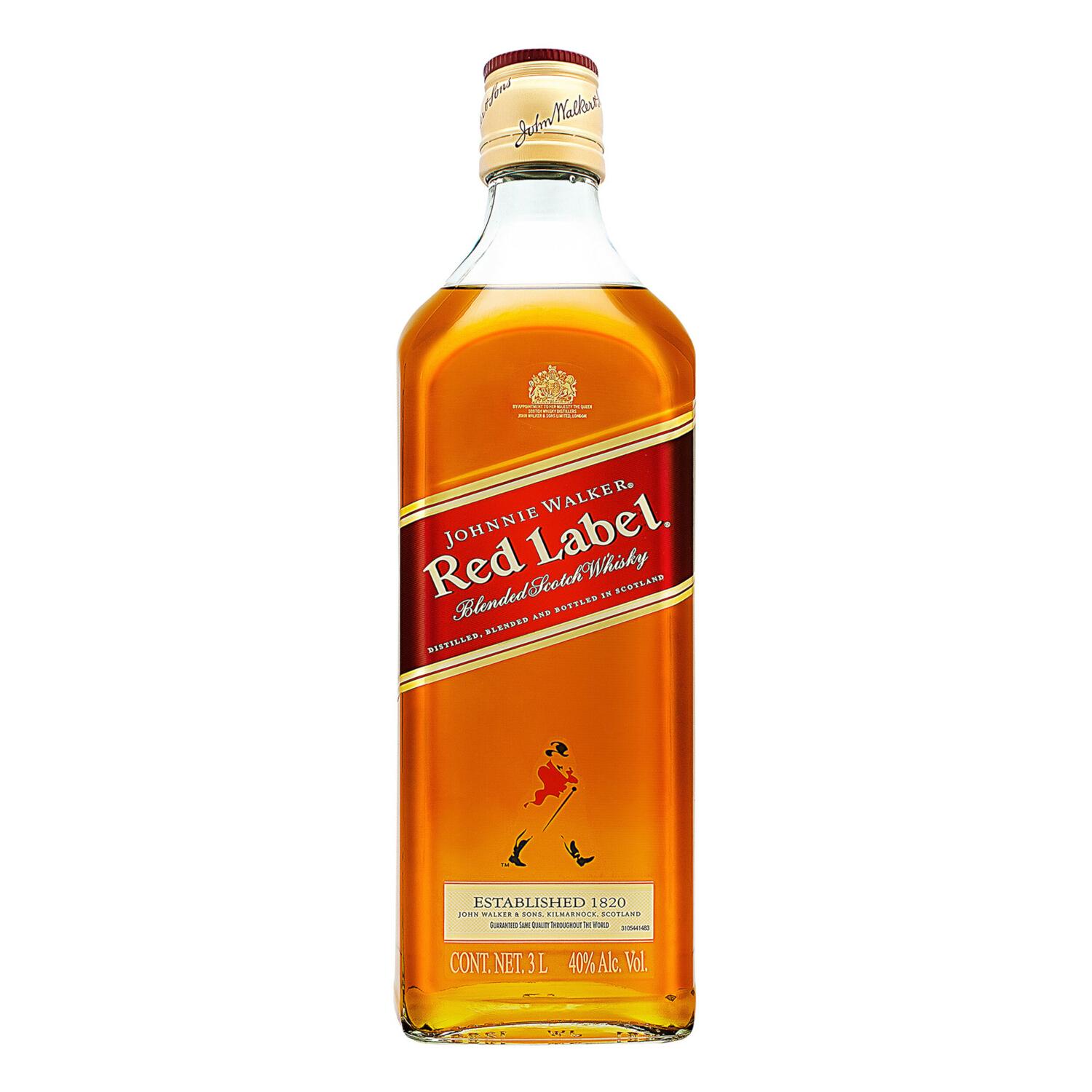 Caja de 3 Whisky Johnnie Walker Blend Red Label 3 L