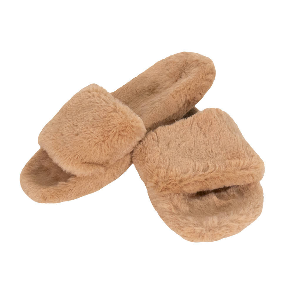Pantuflas suaves, de peluche afelpado para dama