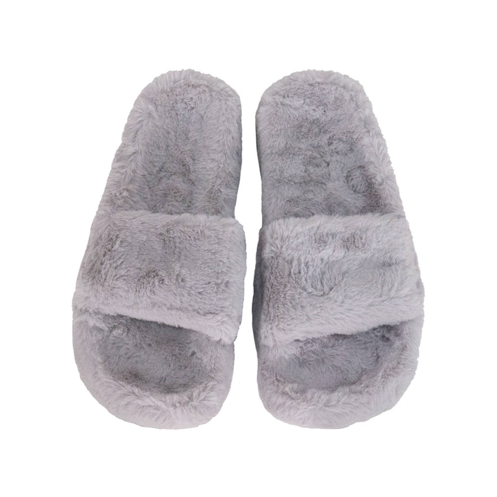 Pantuflas suaves, de peluche afelpado para dama