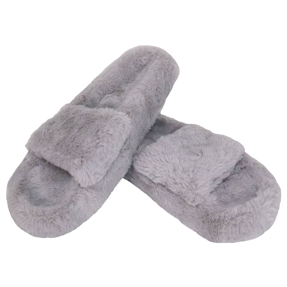 Pantuflas suaves, de peluche afelpado para dama