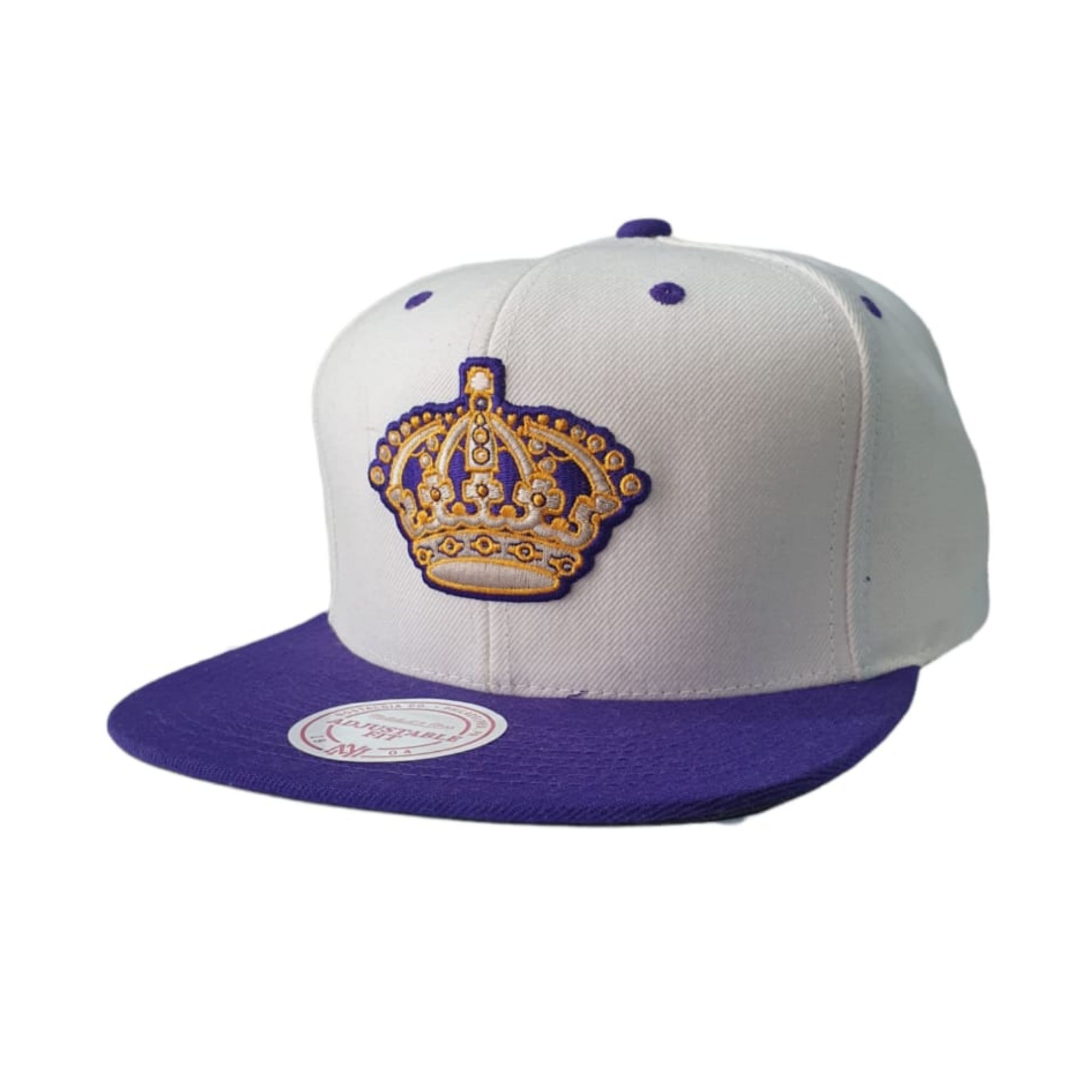 Gorra M&N Los Angeles Kings Blanca Morada Ajustable Original NL18Z7KINGS