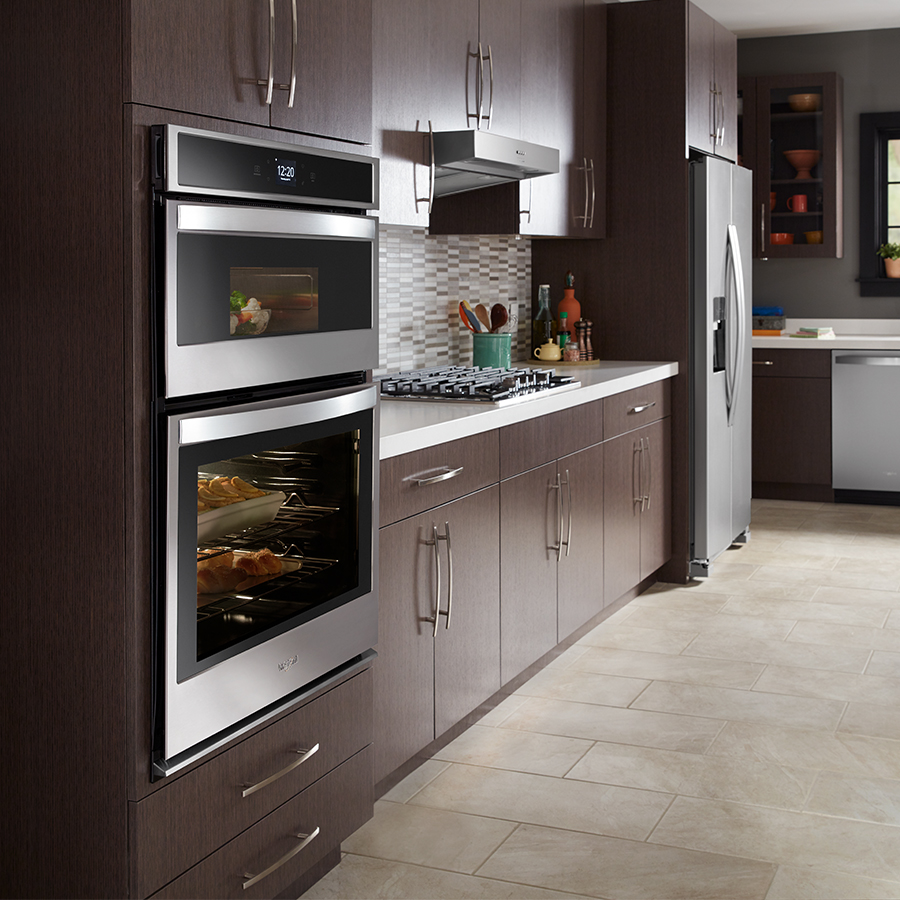 Horno Whirlpool Eléctrico Combo 30" WOC54EC0HS Gris acero	