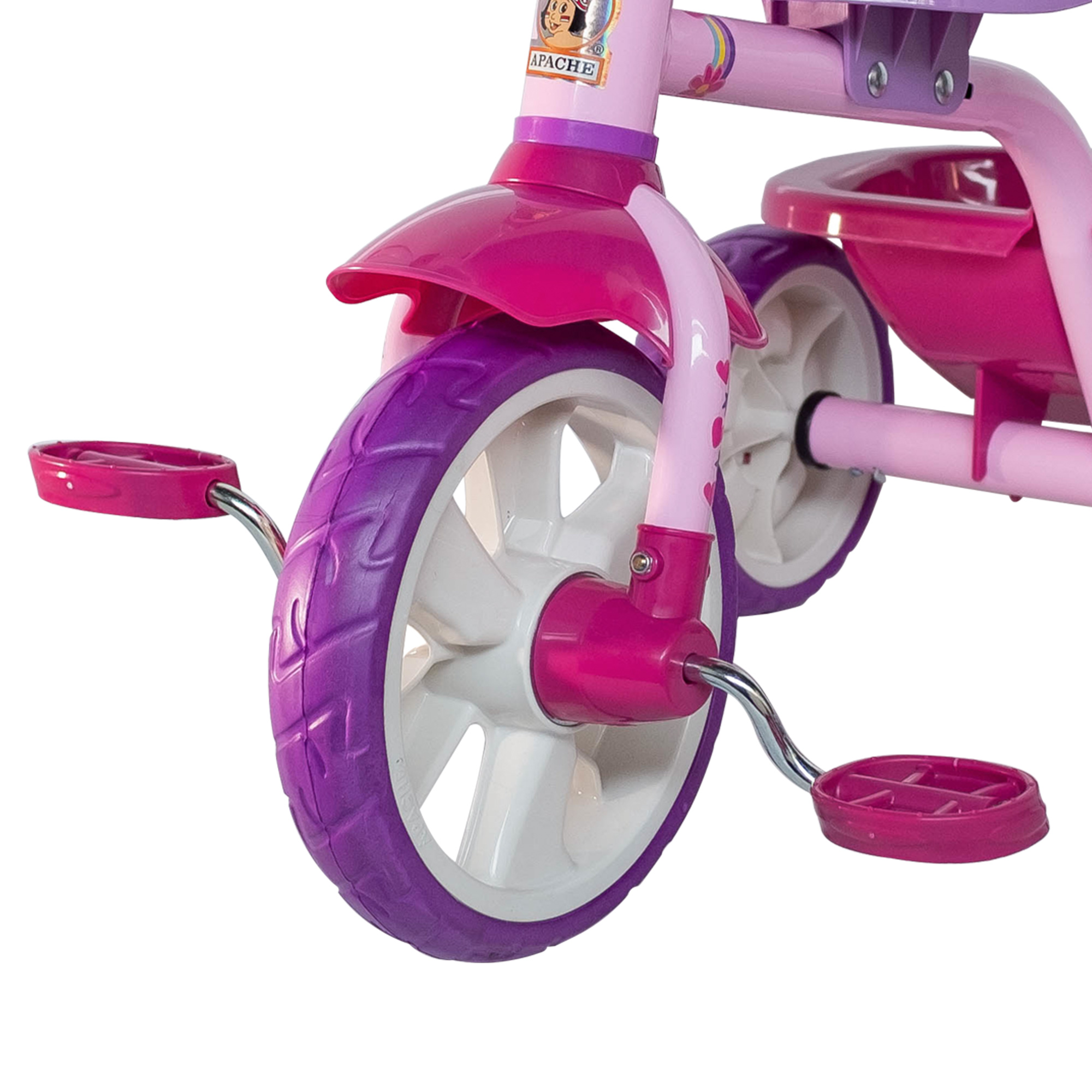 Triciclo Apache Trixie Lila con Cajuela Rosa