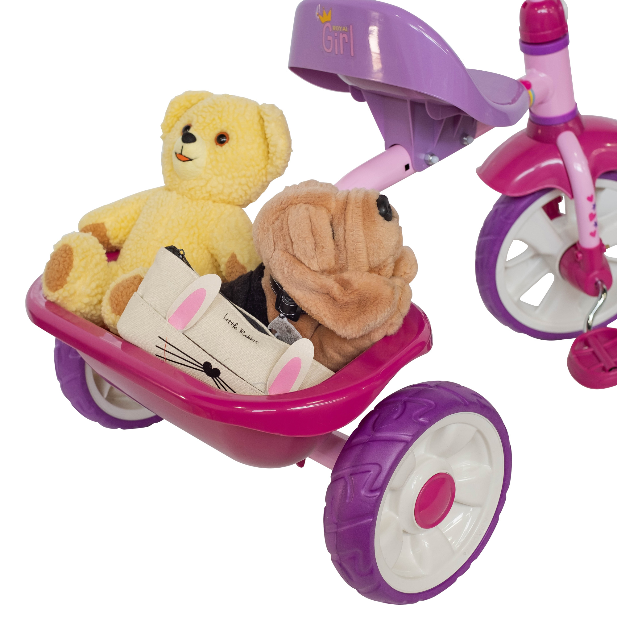 Triciclo Apache Trixie Lila con Cajuela Rosa