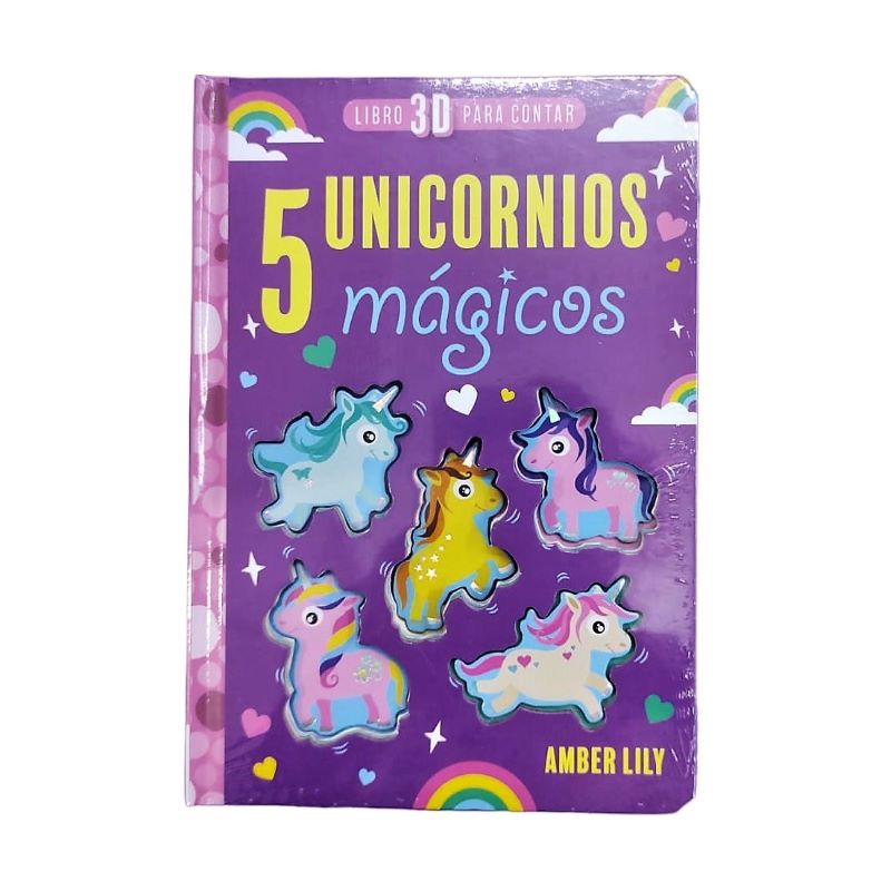 Libro 3d Para Contar: 5 Unicornios Mágicos