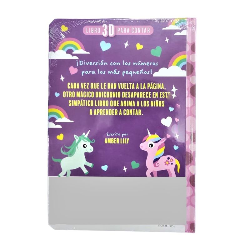 Libro 3d Para Contar: 5 Unicornios Mágicos