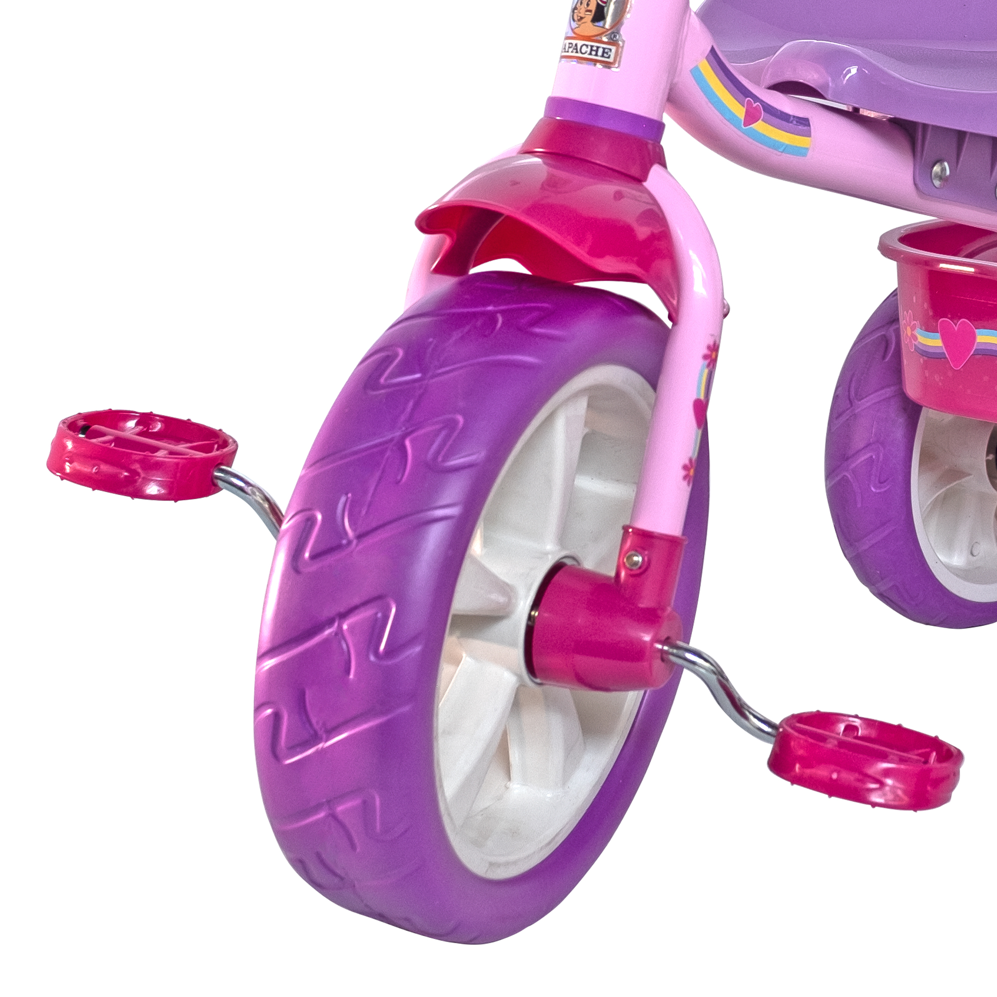 Triciclo Apache Lovely Princess con Barra Empuje y Bolsa