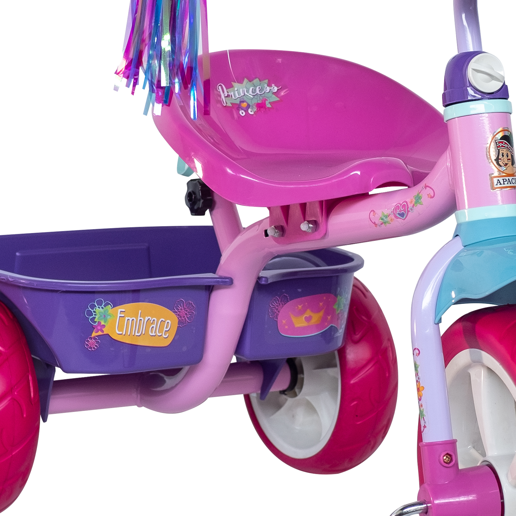 Triciclo Apache Princesas Disney Cajuela Barra Empuje