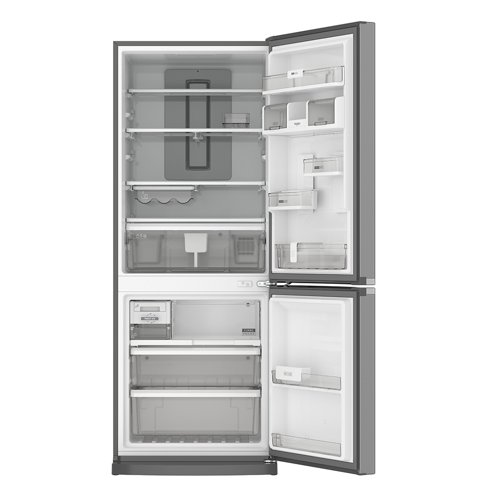 Refrigerador Whirlpool Bottom Mount Xpert Inverter Acero Inoxidable WRE57BKTWW