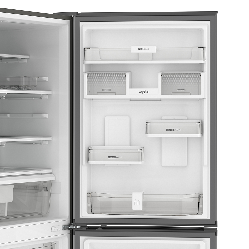 Refrigerador Whirlpool Bottom Mount Xpert Inverter Acero Inoxidable WRE57BKTWW