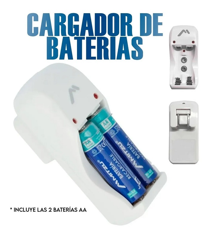 Cargador Con 26 Baterías Recargables 8 Aaa Y 18 Aa Mitzu