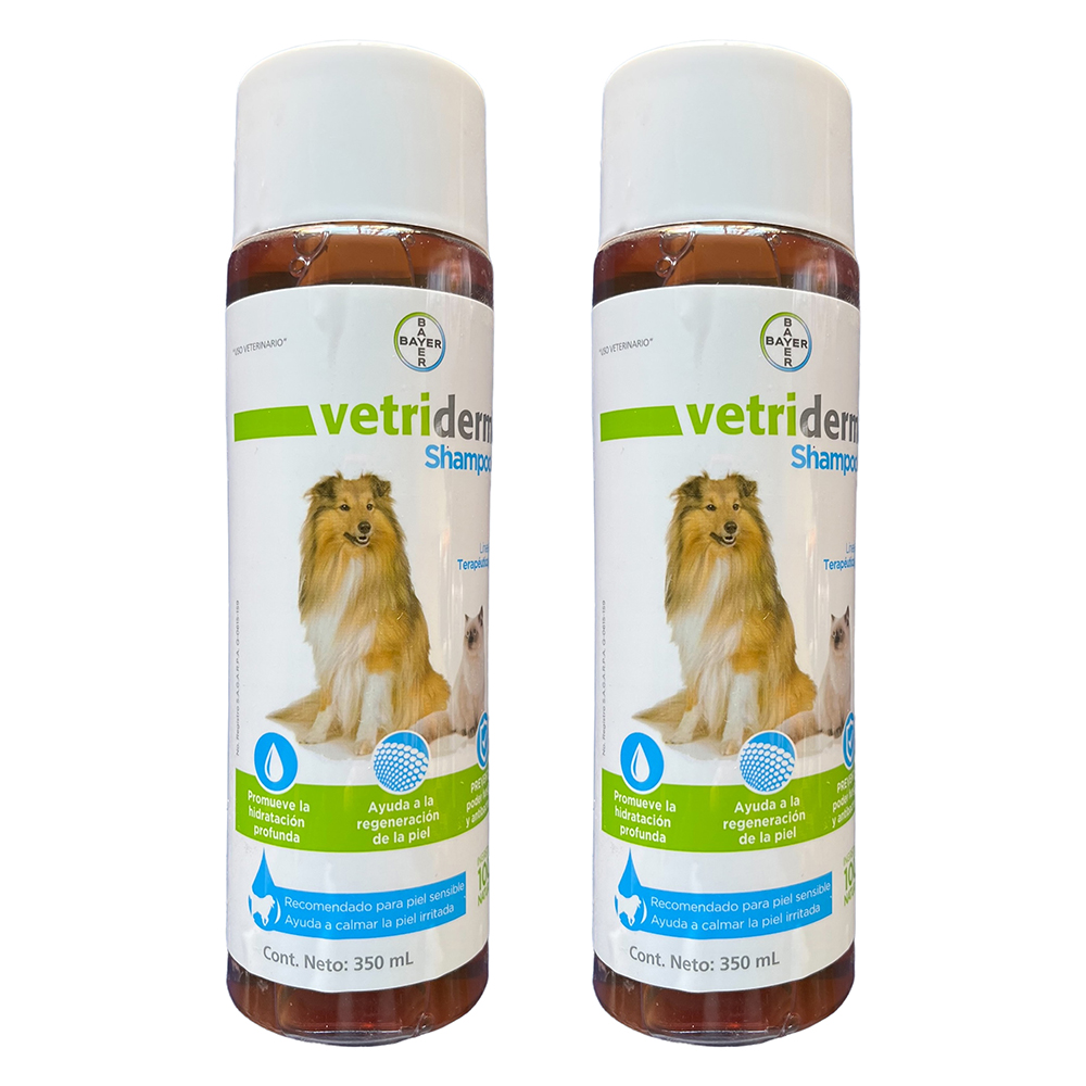 Pack 2 Vetriderm Shampoo 350ml