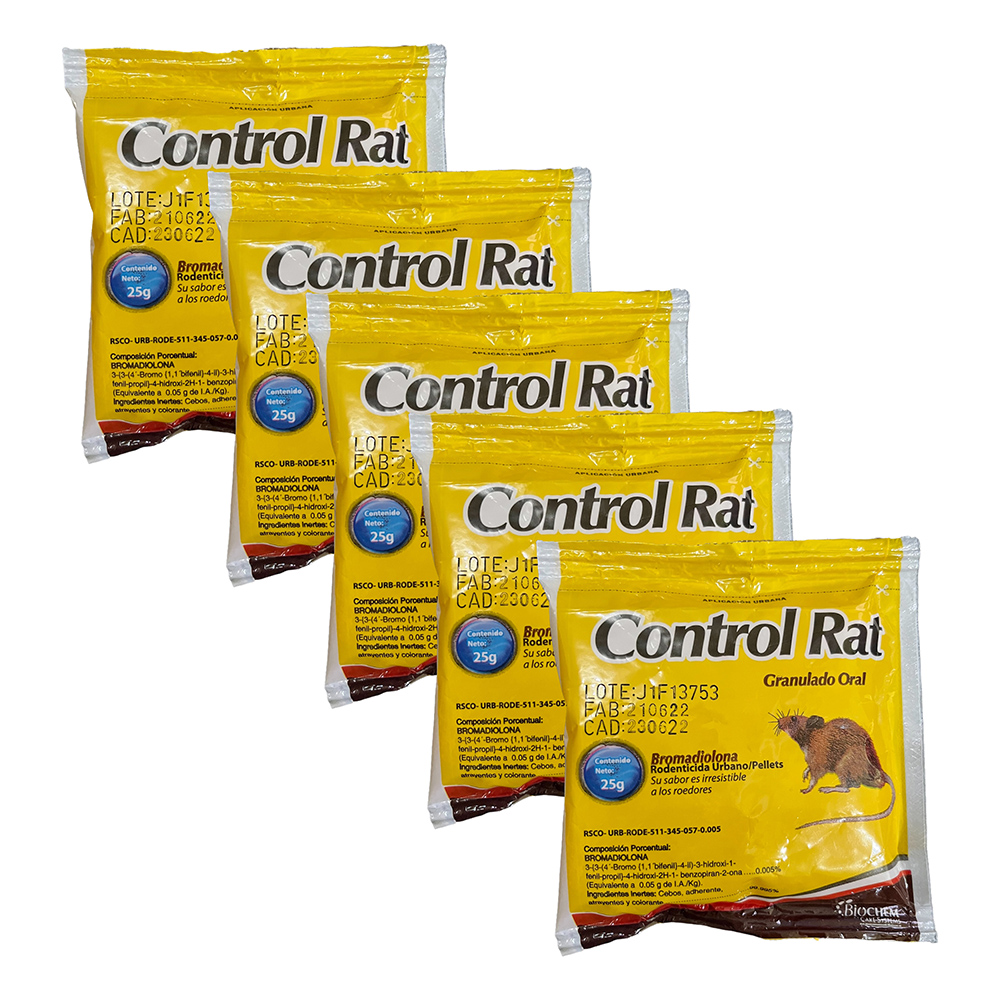 Pack 5 Control Rat 25g