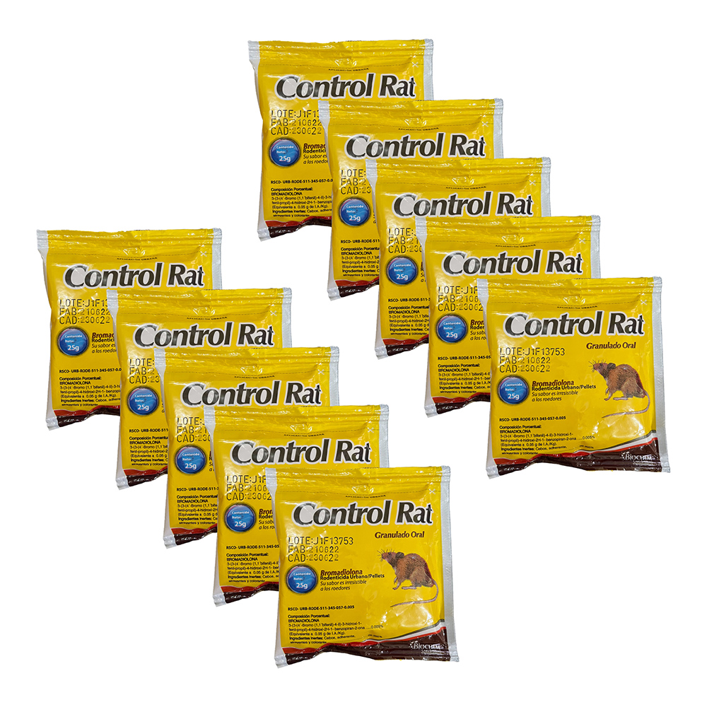 Pack 10 Control Rat 25g
