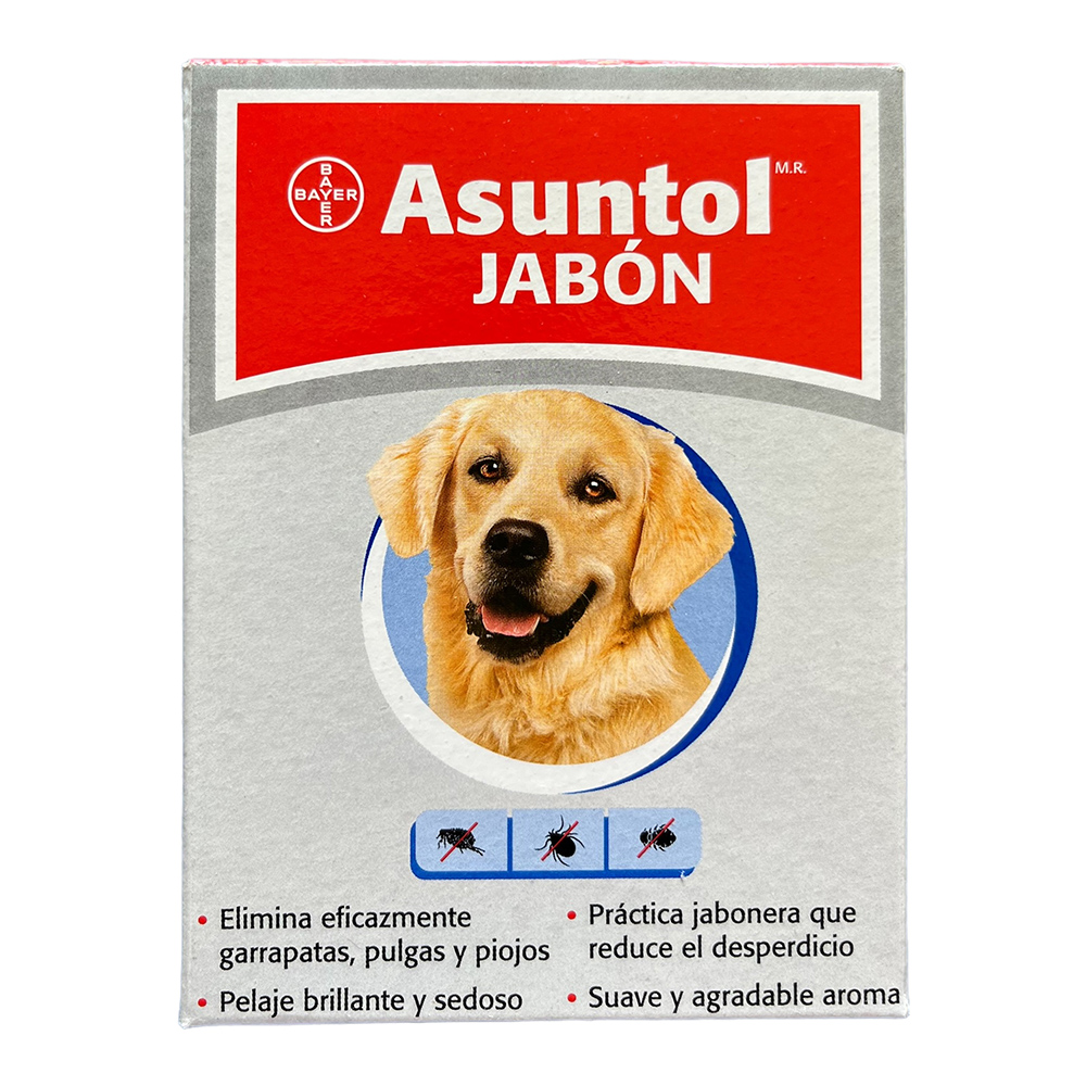 Asuntol Jabon 100 gr - Rápida y eficaz solución a la infestación por pulgas, piojos y garrapatas 