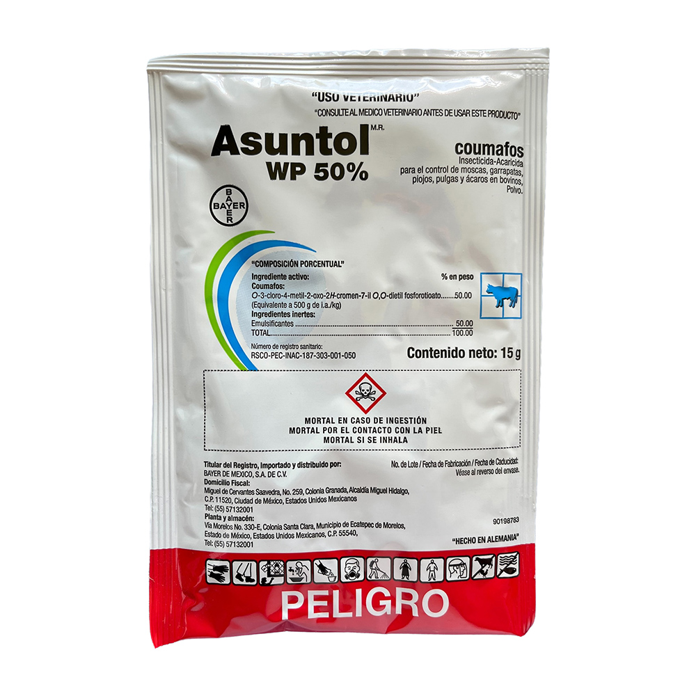 Asuntol polvo 15 gr. Bayer - garrapaticida