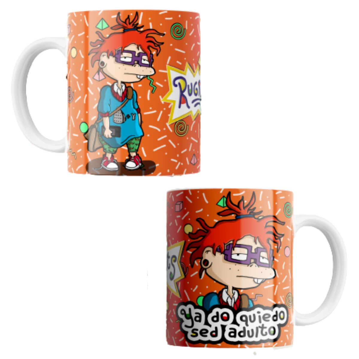Taza 11oz Rugrats mod Carlitos grande naranja