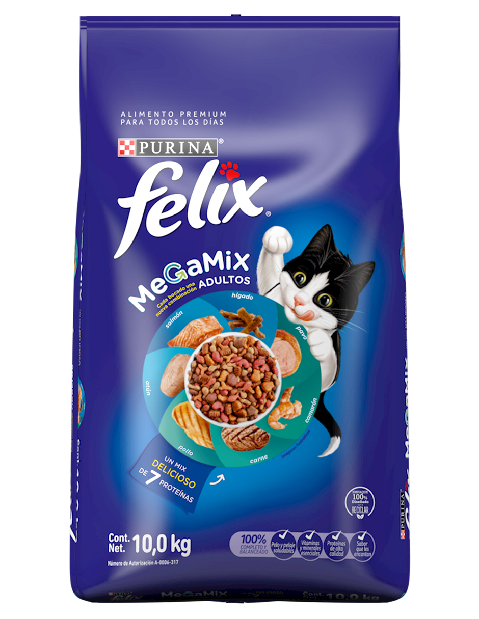 Felix Megamix para gatos adultos, bulto de 10 kg