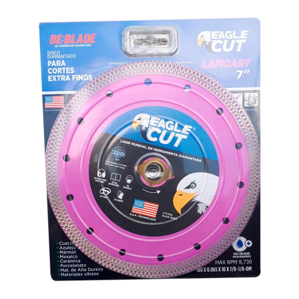Disco Corte Super Delgado 7 X 7/8 Eagle Cut Lapidary