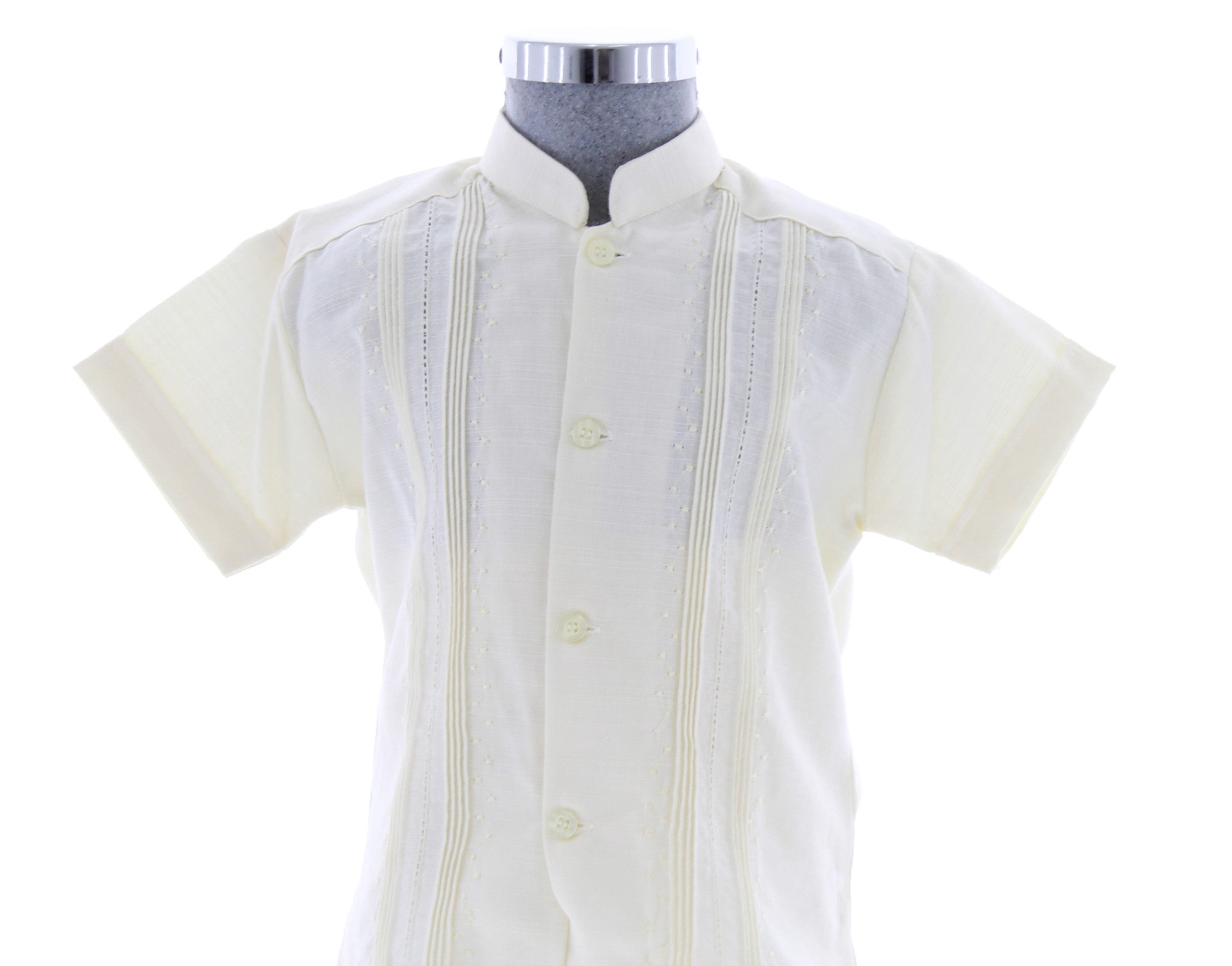 Conjunto Guayabera Bordada color Hueso