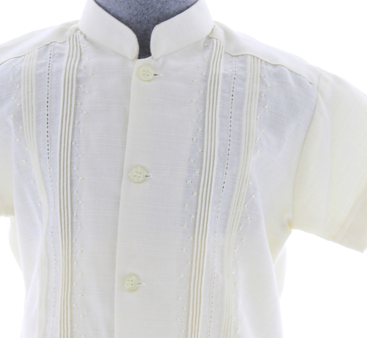 Conjunto Guayabera Bordada color Hueso