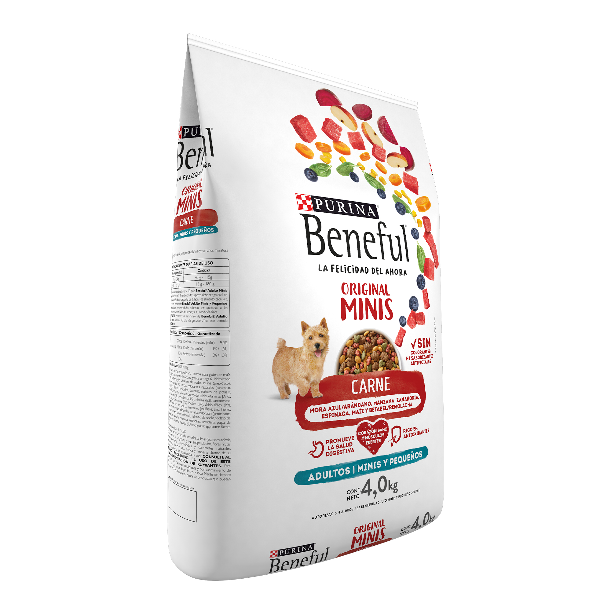 Purina Beneful Minis Alimento seco Adultos raza pequeña carne 4Kg
