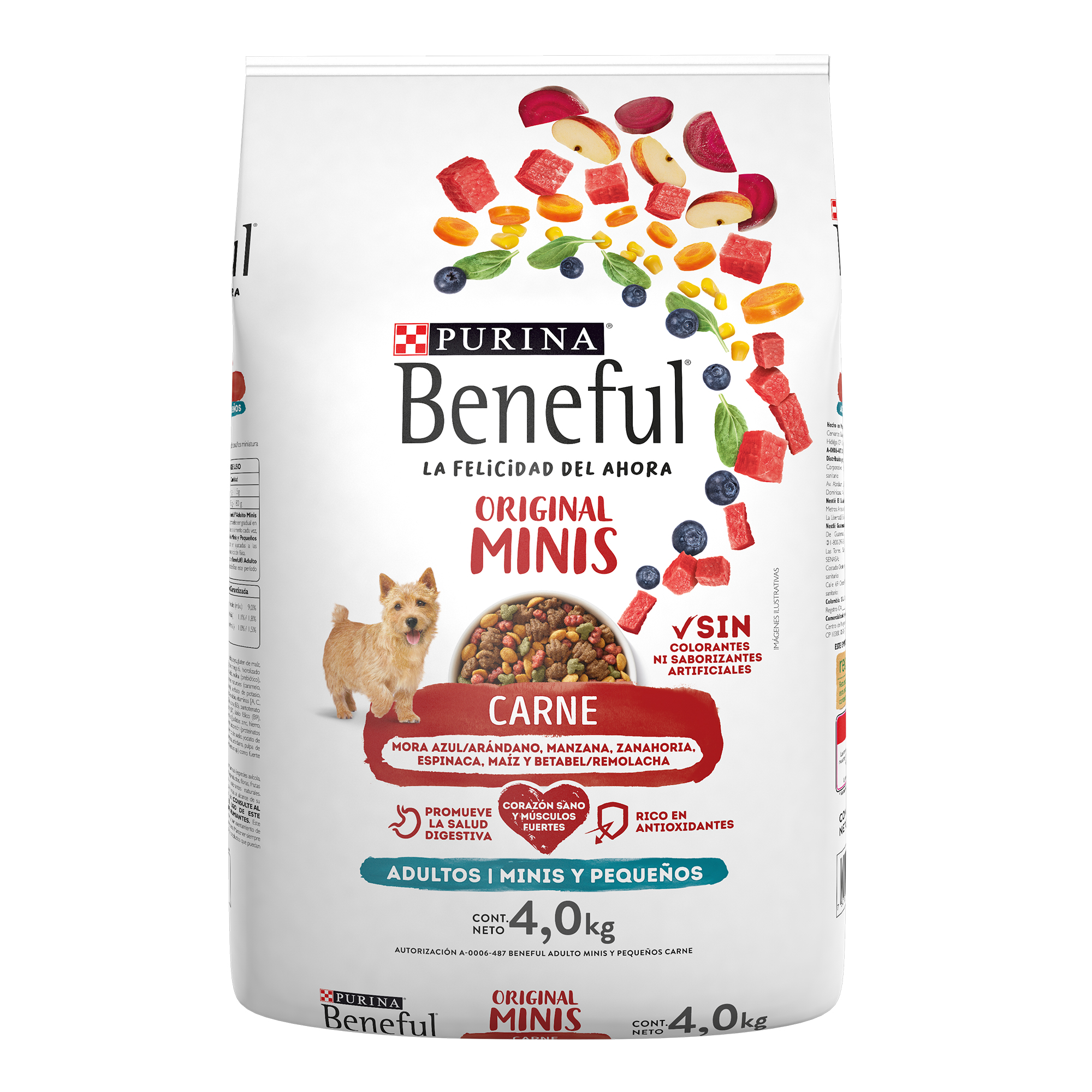 Purina Beneful Minis Alimento seco Adultos raza pequeña carne 4Kg