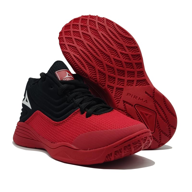 Tenis Pirma 2005 Niño Rojos Negros Basket Originales