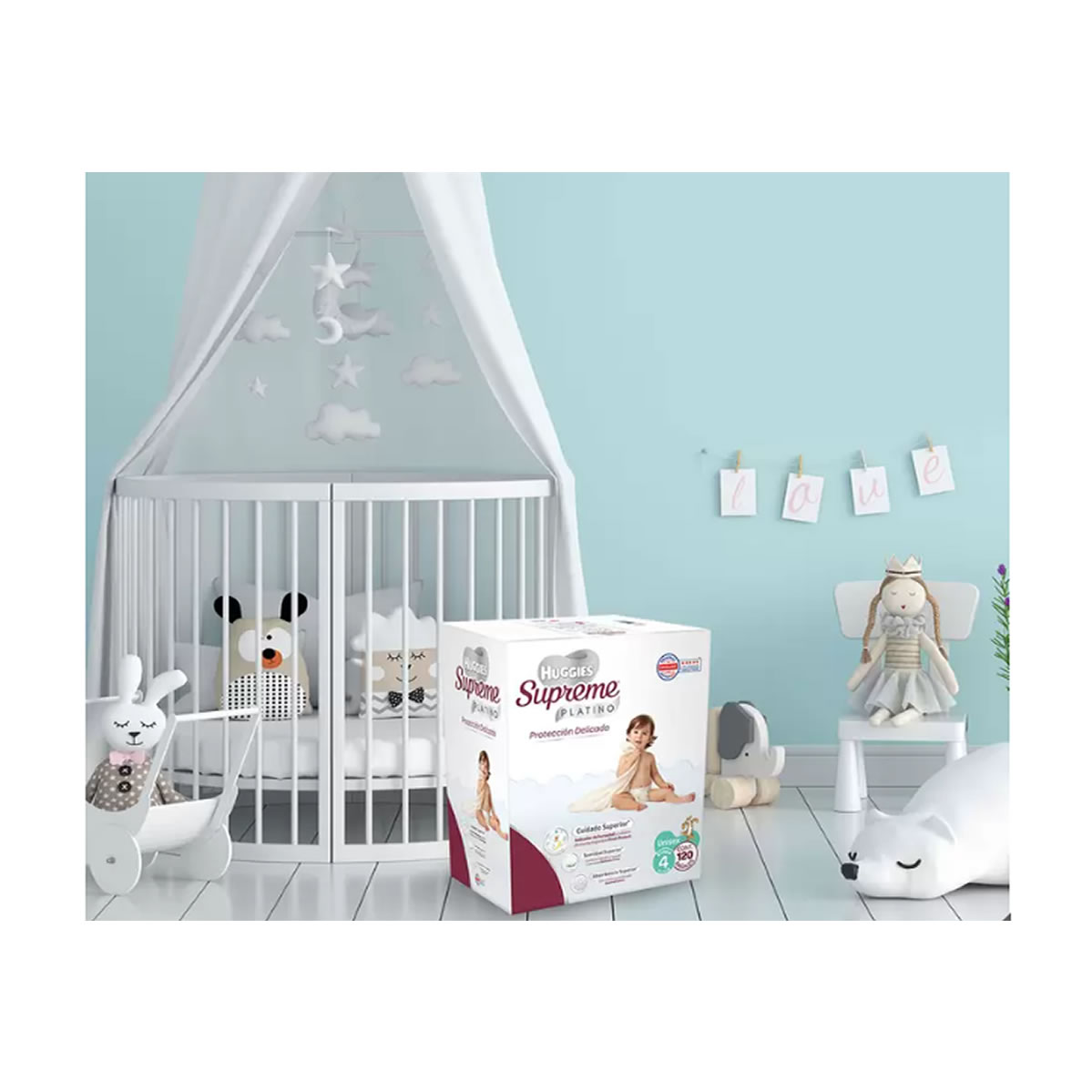 Huggies Supreme Platino Pañales Etapa 4 Unisex 120 pzas